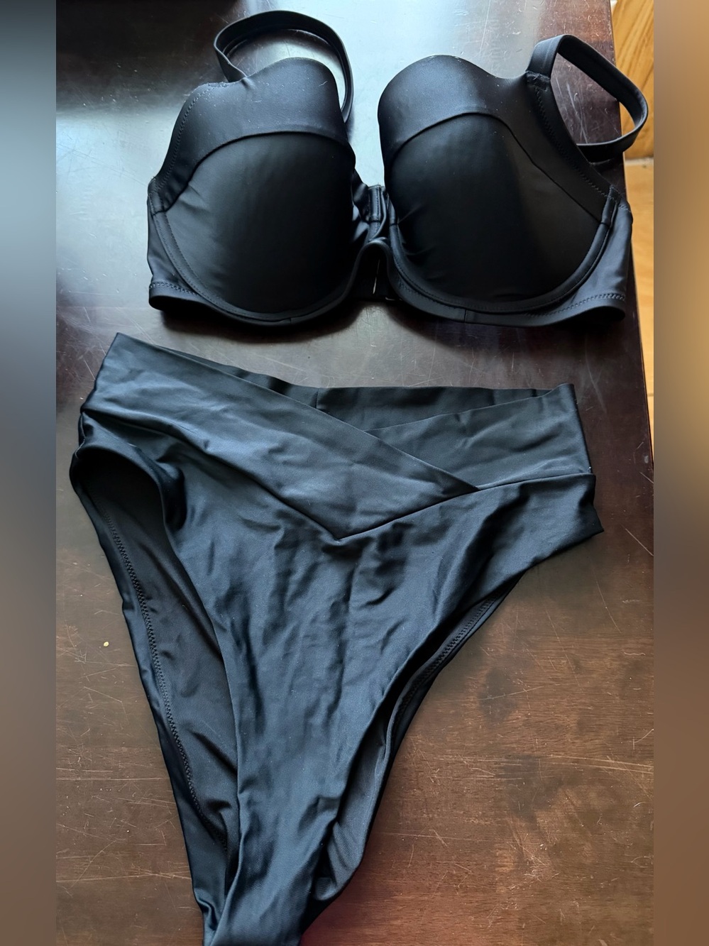aerie Black swim set